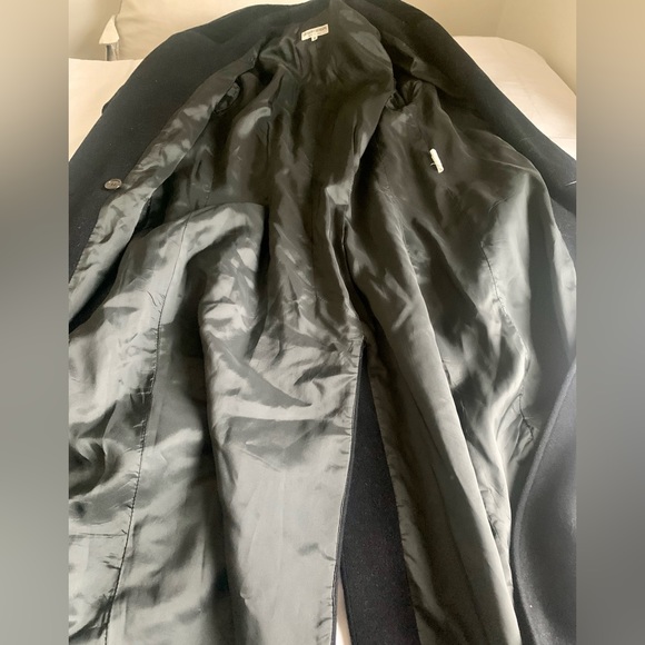 Giorgio Armani Women’s Long Black Lana Wool Cashmere Blend Coat Size 40 US 6 - Picture 12 of 13